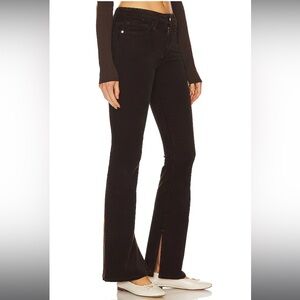 FRAME Le Mini Boot Black Jeans with Slit Hem